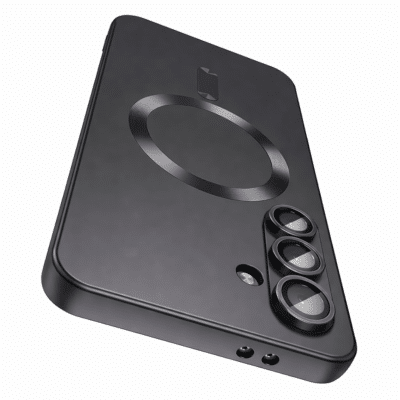 Samsung Galaxy S25 Plus Case with Full Camera Lens Protection, Soft TPU Anti-Scratch Shockproof Phone Case with Wireless Charging for Samsung Galaxy S25 Plus 5G, Black