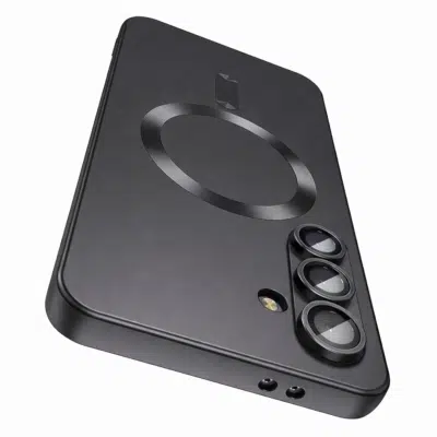 Samsung Galaxy S25 Plus Case with Full Camera Lens Protection, Soft TPU Anti-Scratch Shockproof Phone Case with Wireless Charging for Samsung Galaxy S25 Plus 5G, Black