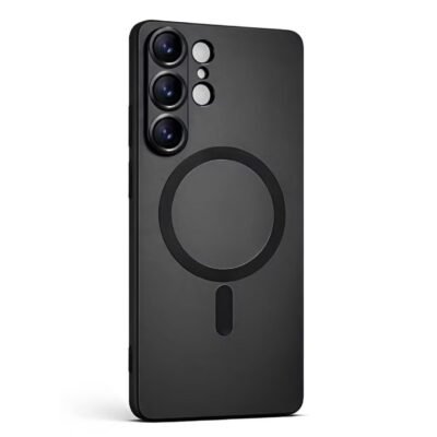 Samsung Galaxy S25 Ultra Case with Full Camera Lens Protection, Soft TPU Anti-Scratch Shockproof Phone Case with Wireless Charging for Samsung Galaxy S25 Ultra 5G, Black