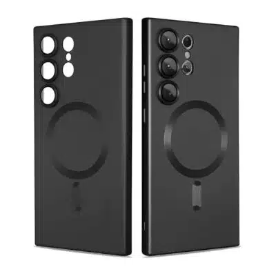 Samsung Galaxy S24 Ultra Case with Full Camera Lens Protection, Soft TPU Anti-Scratch Shockproof Phone Case with Wireless Charging for Samsung Galaxy S24 Ultra 5G, Black